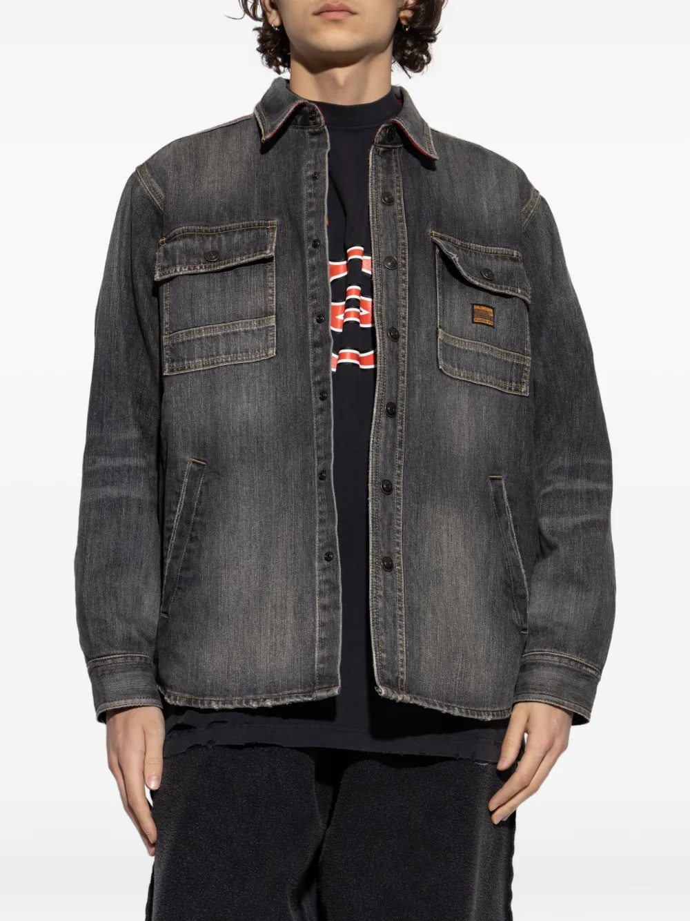 Balenciaga Denim overhemd Zwart