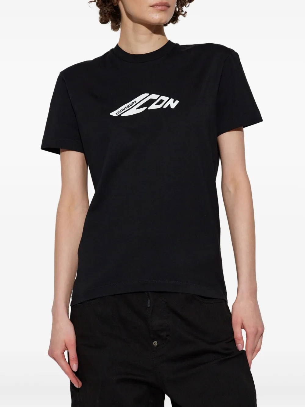 DSQUARED2 T-shirt met print Zwart