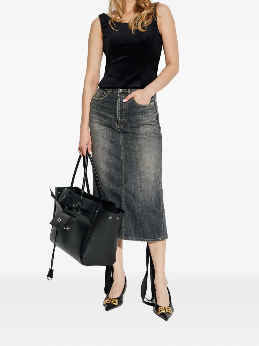 Balenciaga Fluwelen tanktop Zwart