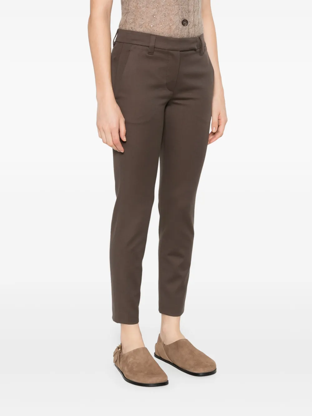 Brunello Cucinelli Slim-fit broek Groen