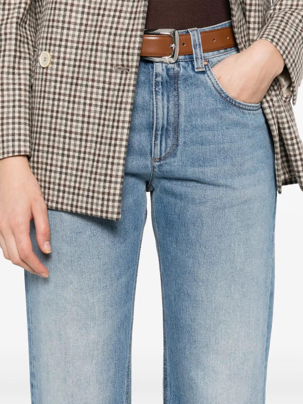 Brunello Cucinelli turn-up hem jeans Blauw