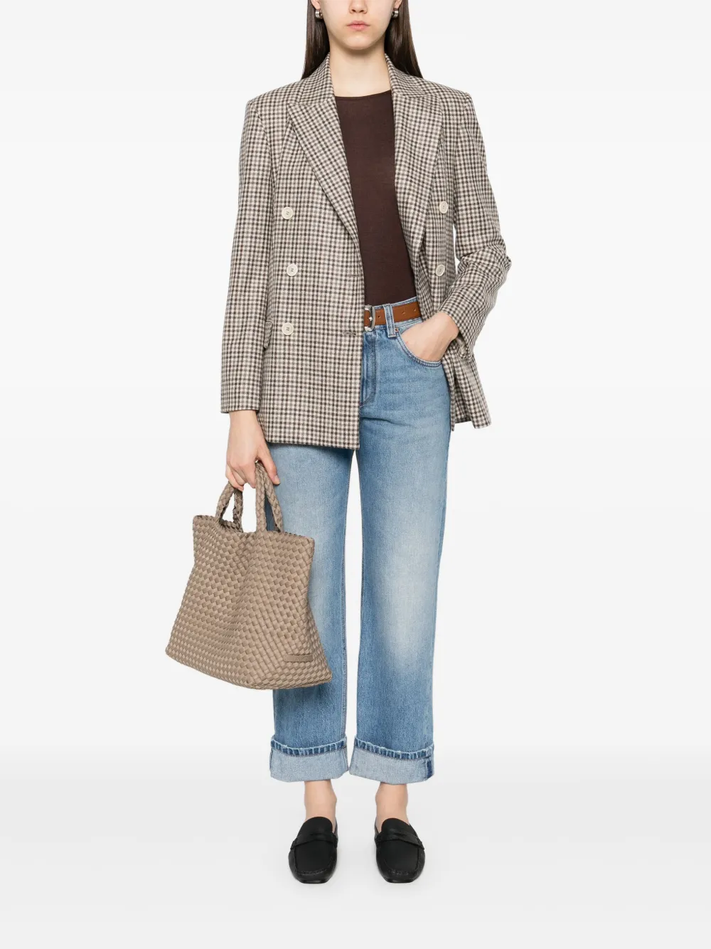 Brunello Cucinelli turn-up hem jeans - Blauw