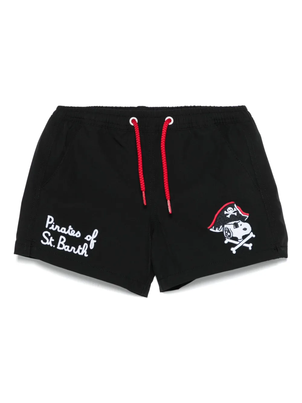 MC2 Saint Barth Kids logo-print shorts | Black | Image 1