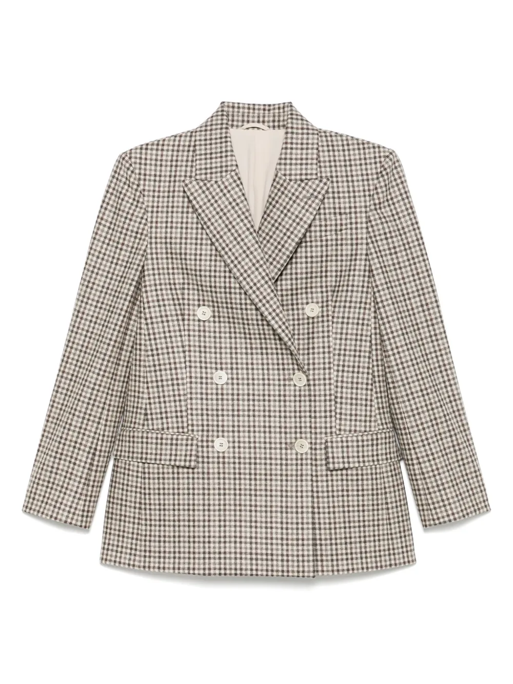 Brunello Cucinelli check-print blazer | Neutrals | Image 1