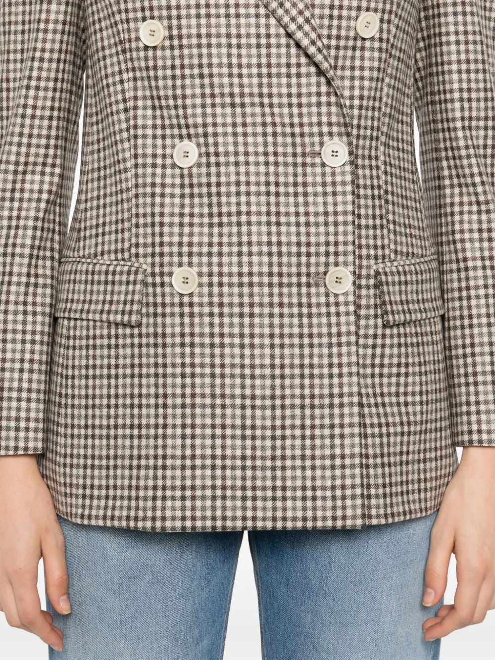 Brunello Cucinelli Geruite blazer Beige