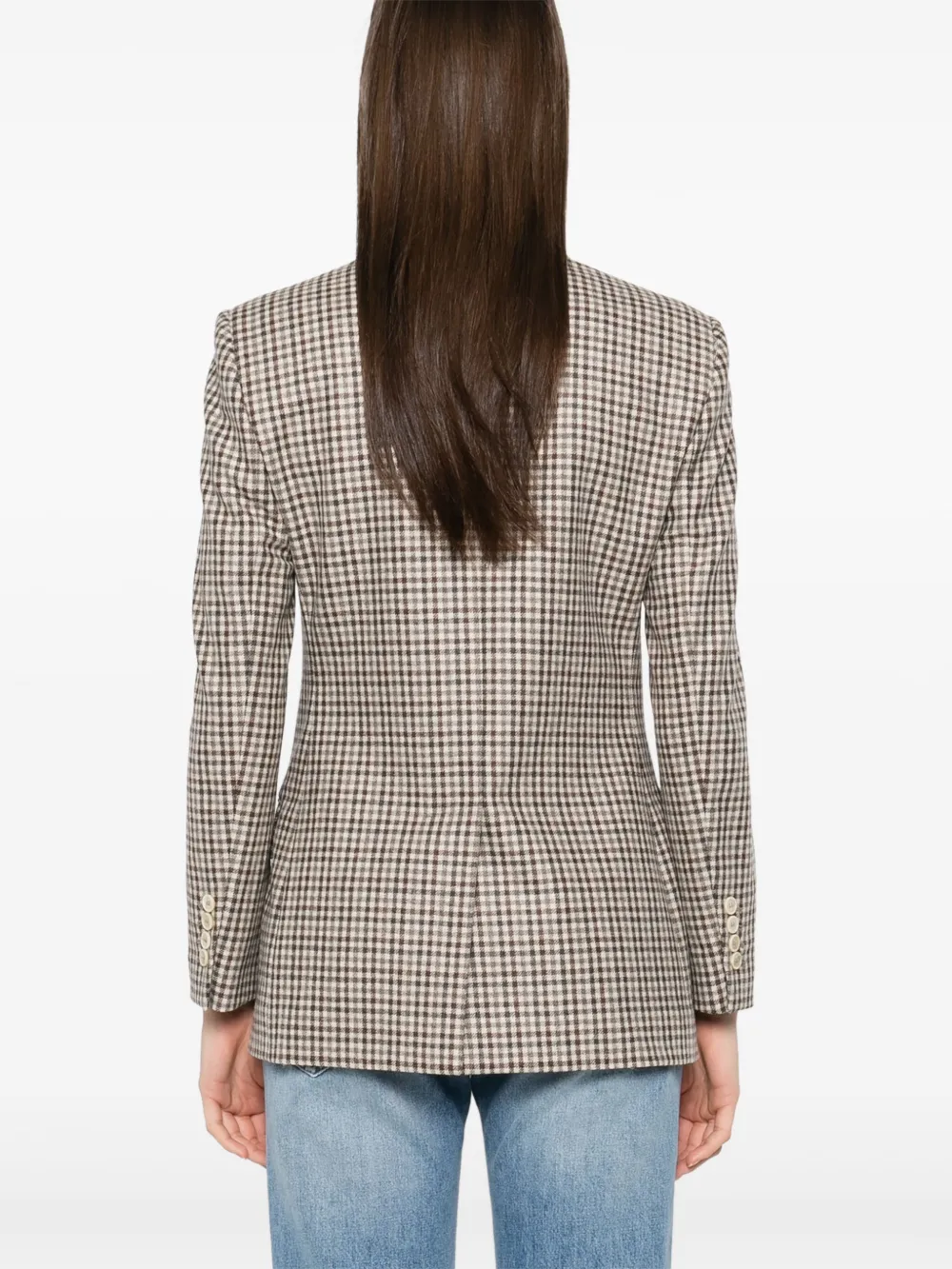 Brunello Cucinelli Geruite blazer Beige
