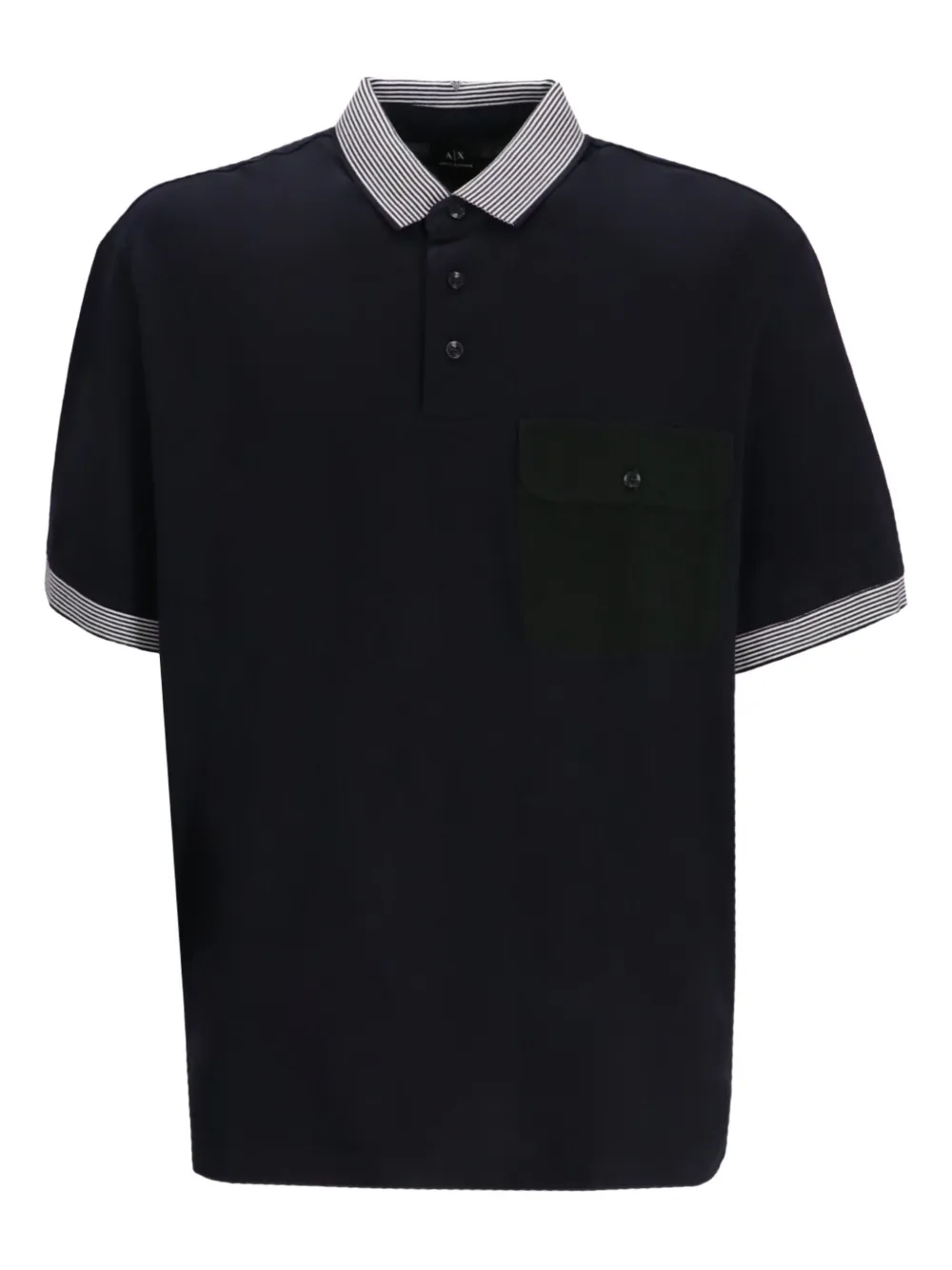 striped-trim polo shirt