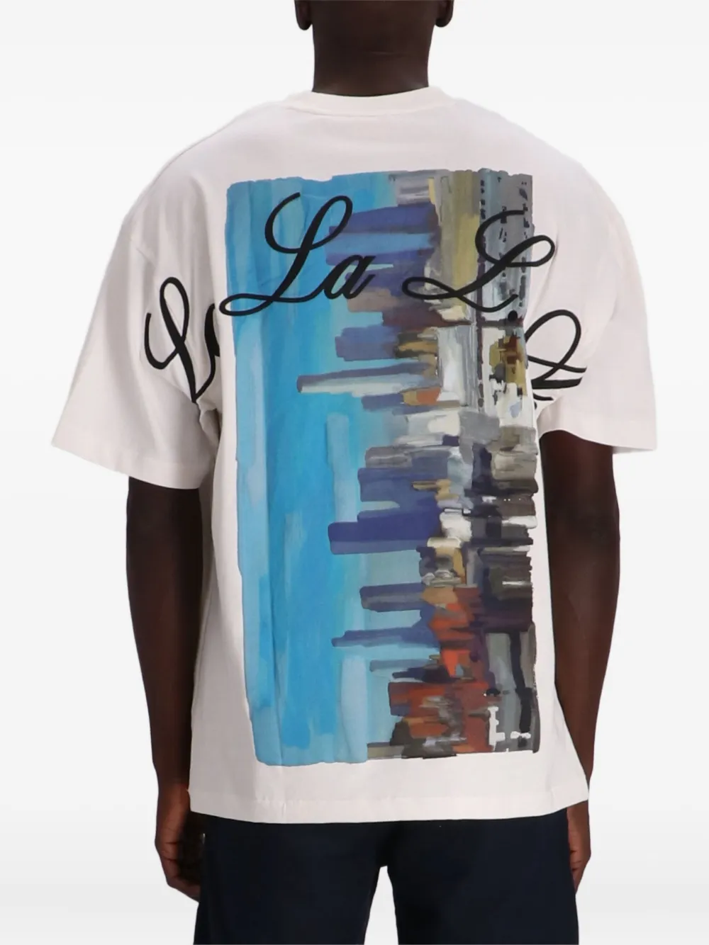 HUGO T-shirt met grafische print Wit