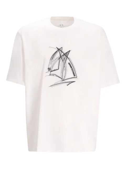 Armani Exchange sailboat-print T-shirt