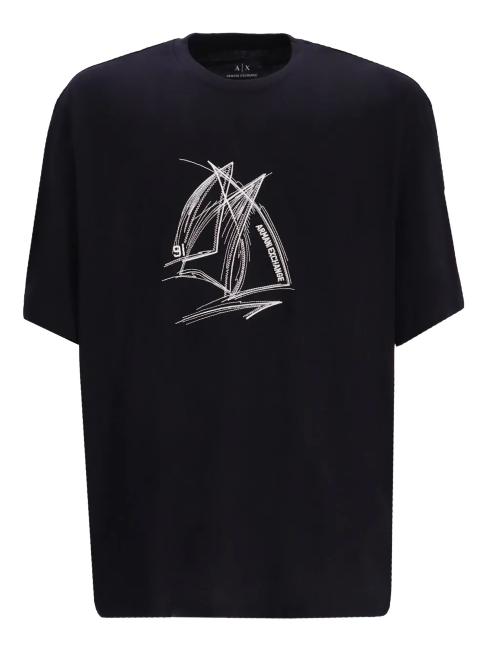 sailboat-print T-shirt