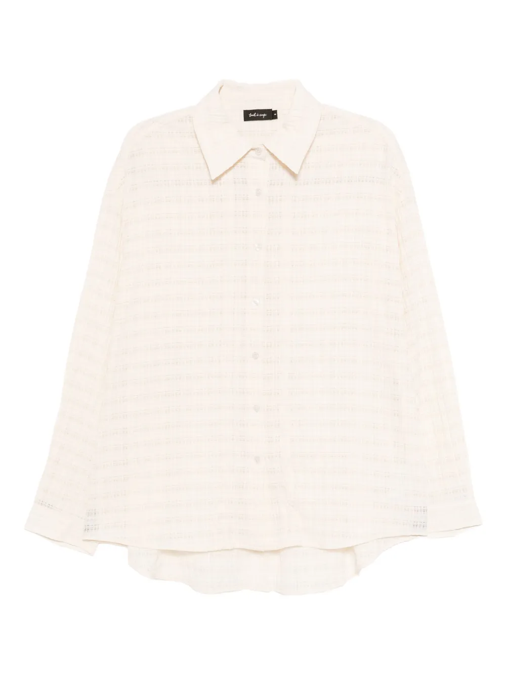 Tout a coup Geruite blouse Beige