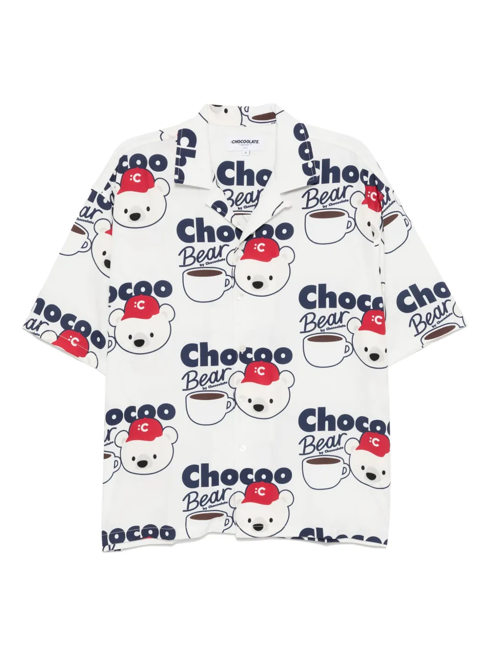 CHOCOOLATE Overhemd met grafische print Wit
