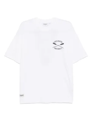 Agnès b. logo-embroidered T-shirt | White | FARFETCH CA