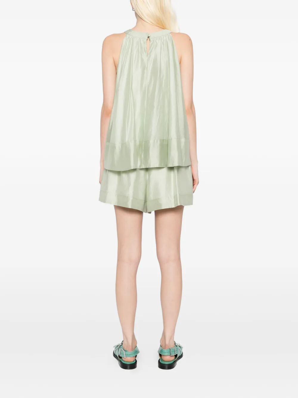 b+ab Shorts en blouse Groen