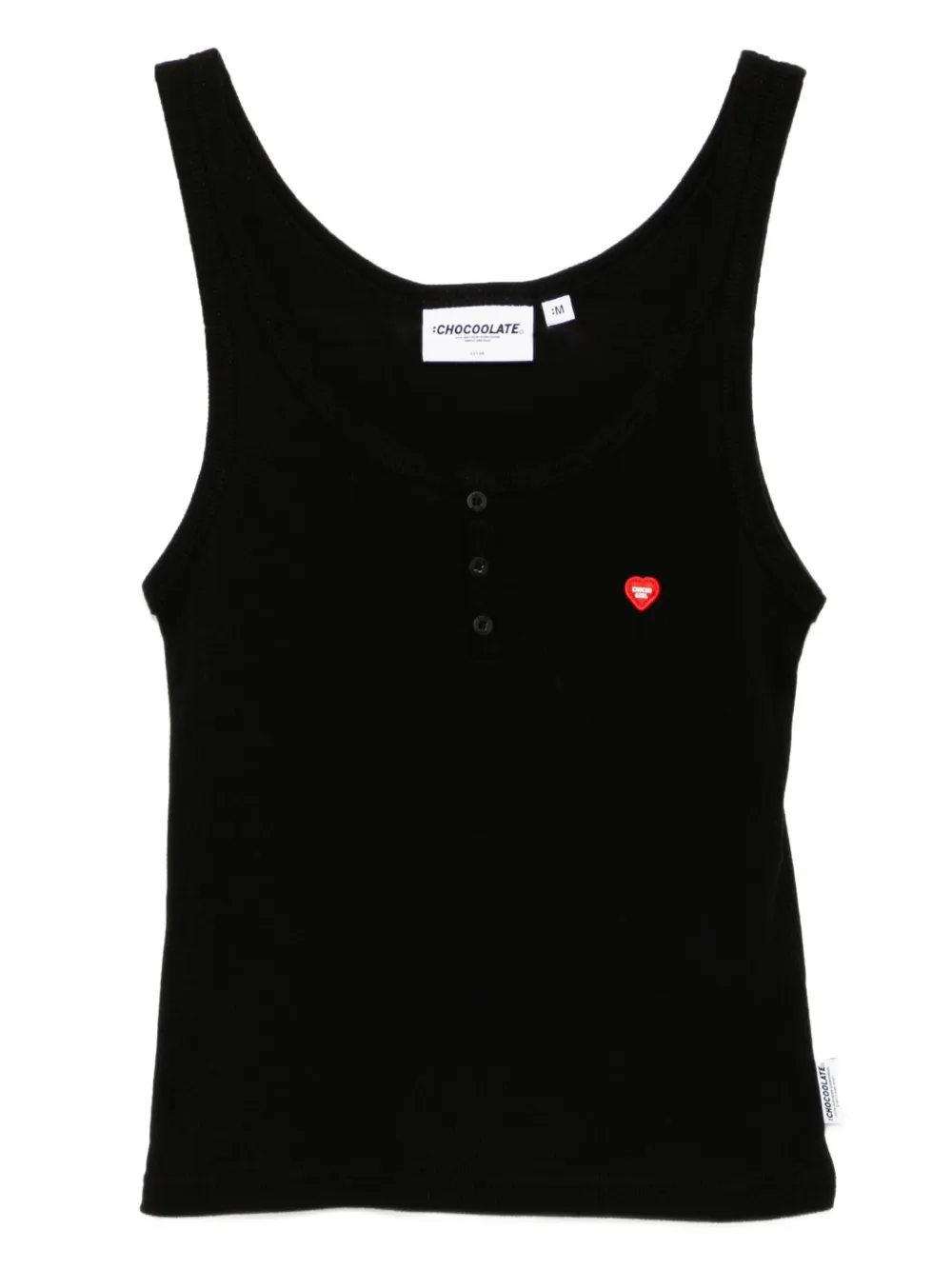 CHOCOOLATE Katoenen tanktop Zwart