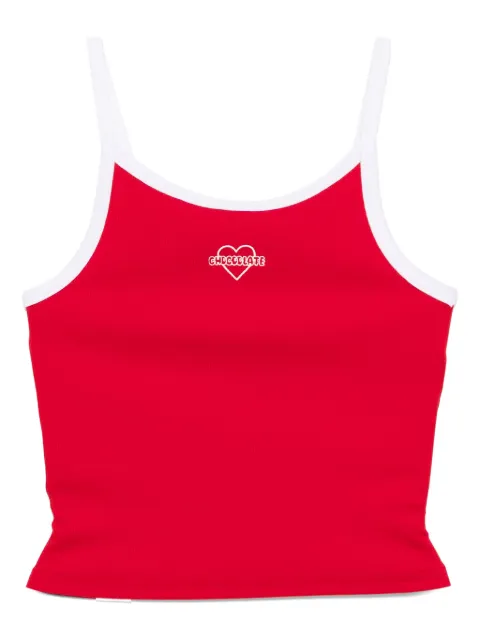 CHOCOOLATE logo-embroidered tank top