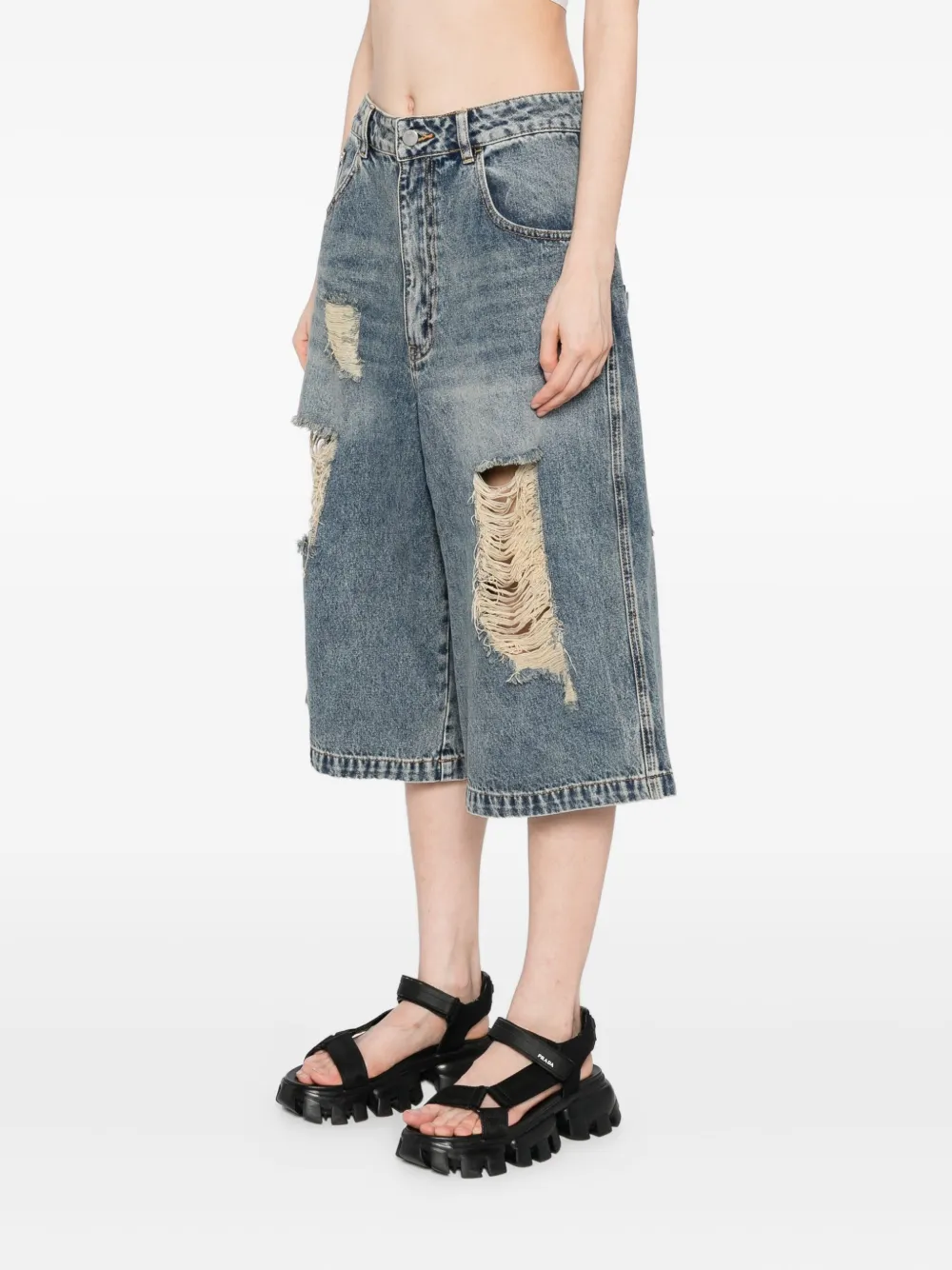 tout a coup Denim shorts Blauw