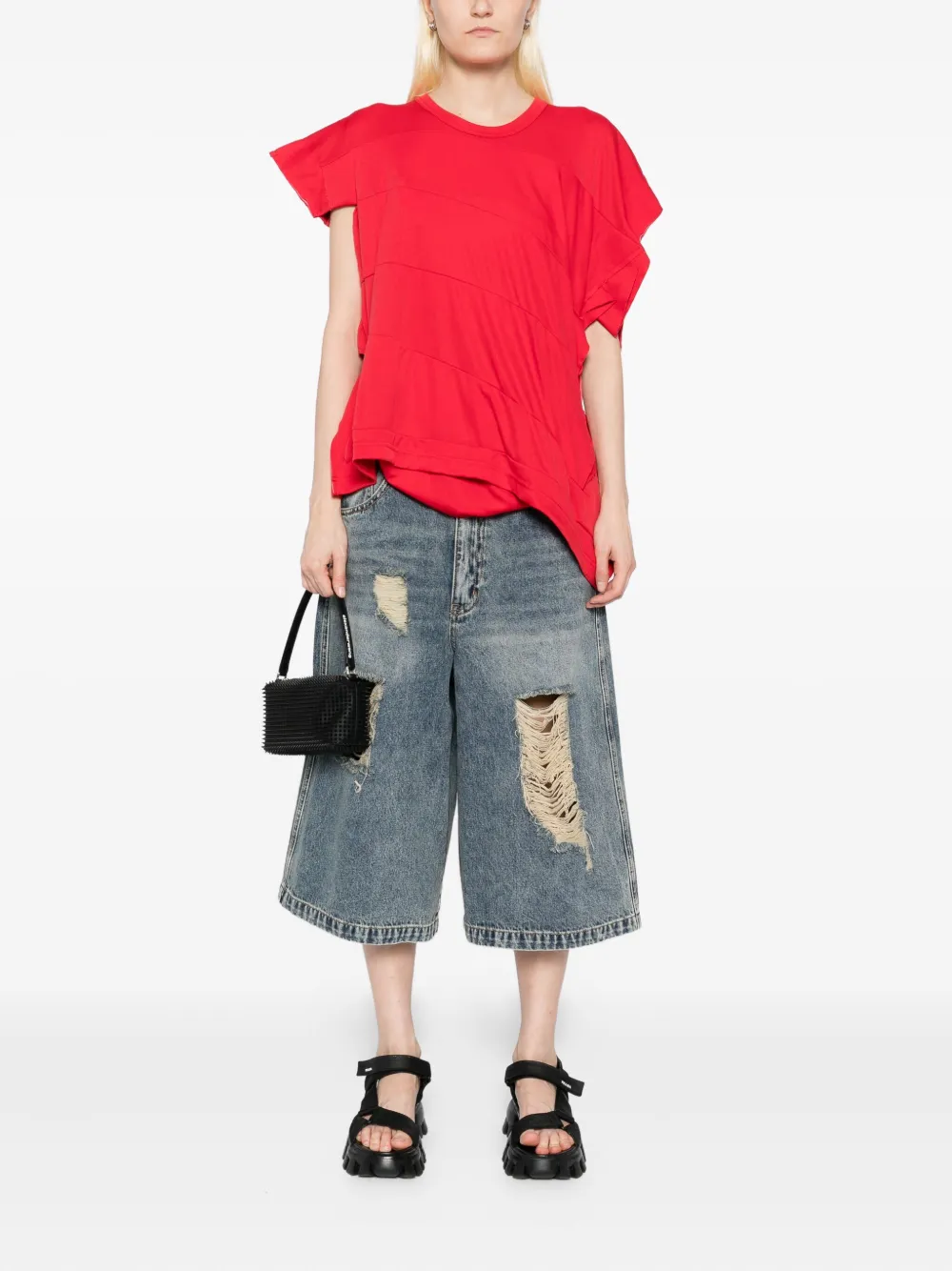 tout a coup Denim shorts Blauw