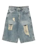 tout a coup ripped denim shorts - Blue