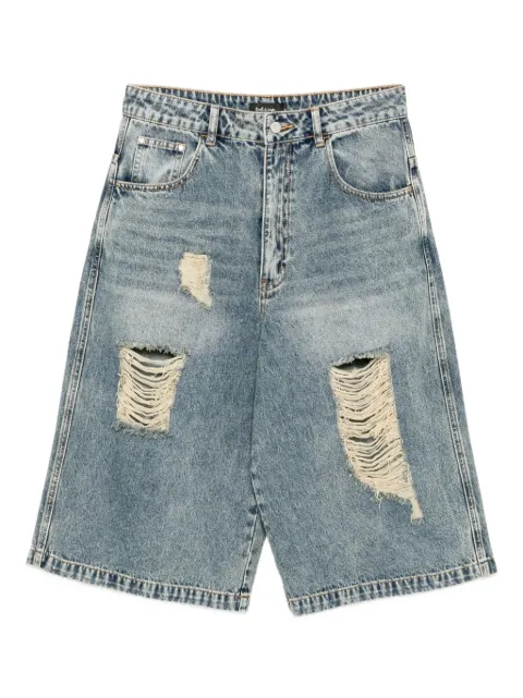 tout a coup ripped denim shorts