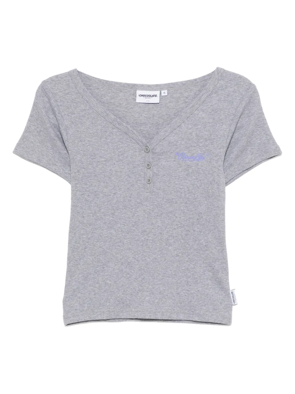CHOCOOLATE logo-embroidered top | Grey | Image 1