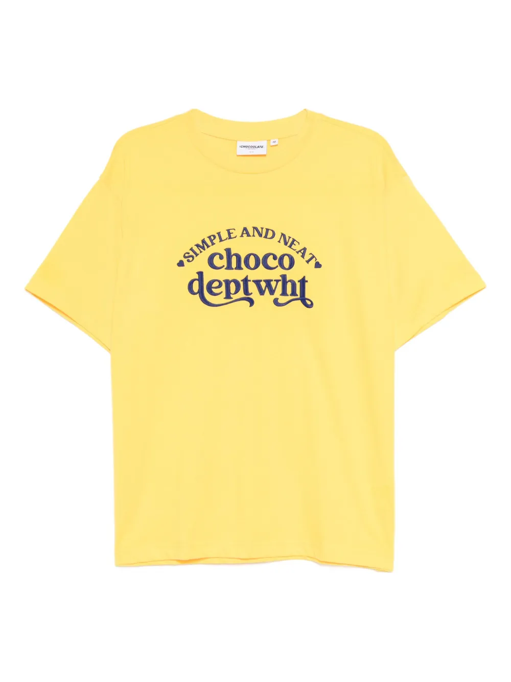 CHOCOOLATE T-shirt met geborduurd logo Geel