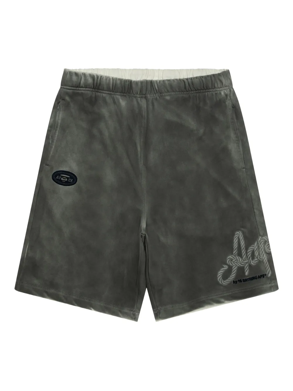 AAPE BY *A BATHING APE Shorts met tie-dye print Grijs