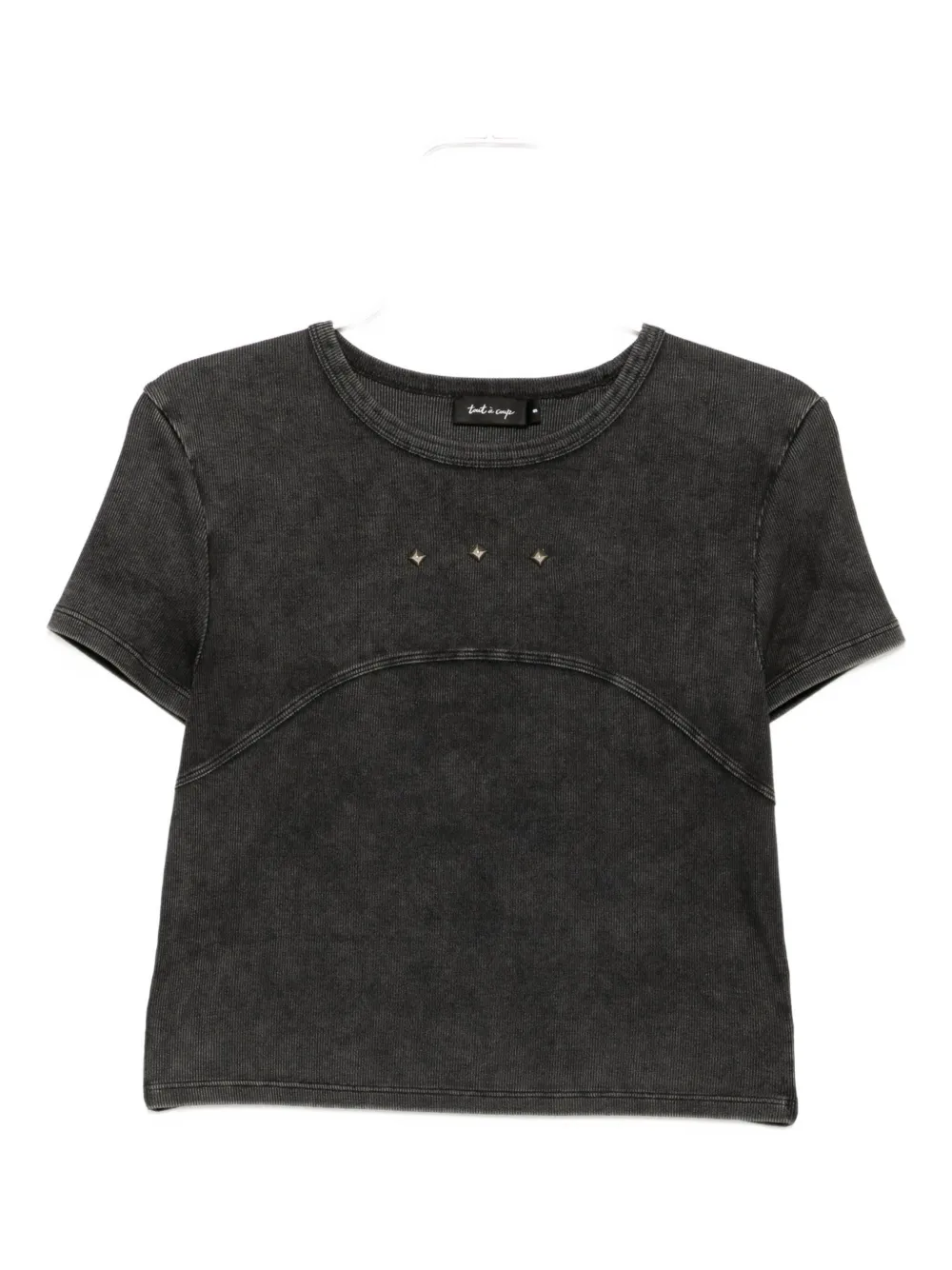 Tout a coup T-shirt met ringlets Grijs
