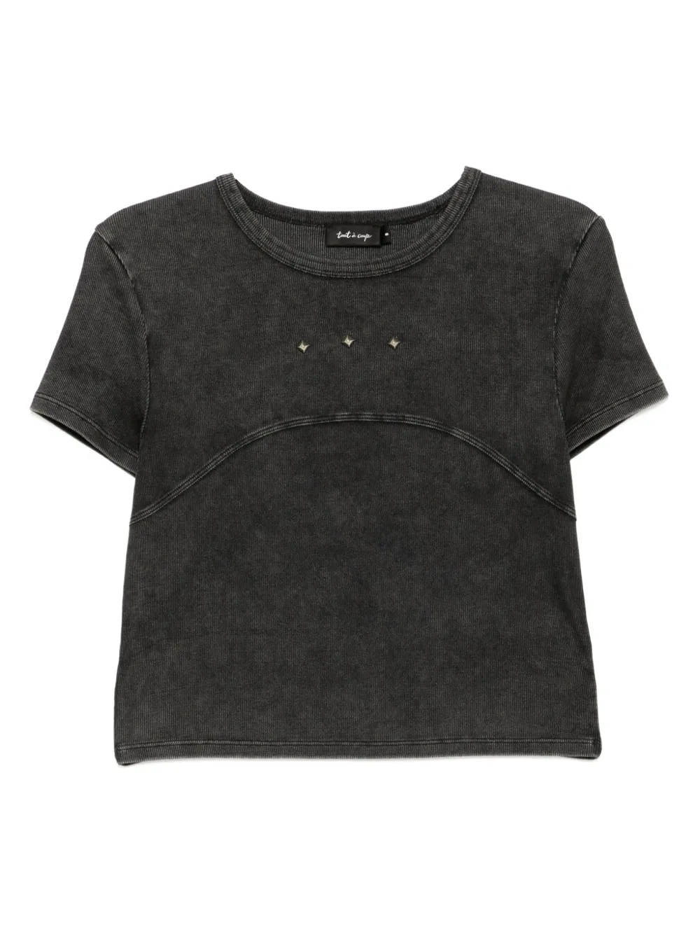 Tout a coup T-shirt met ringlets Grijs