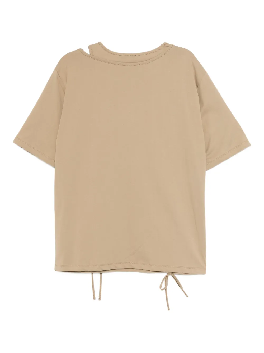 tout a coup T-shirt met ruches Bruin