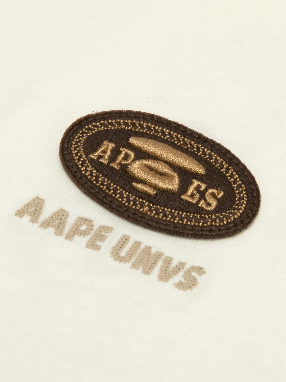 AAPE BY *A BATHING APE T-shirt met grafische print Beige