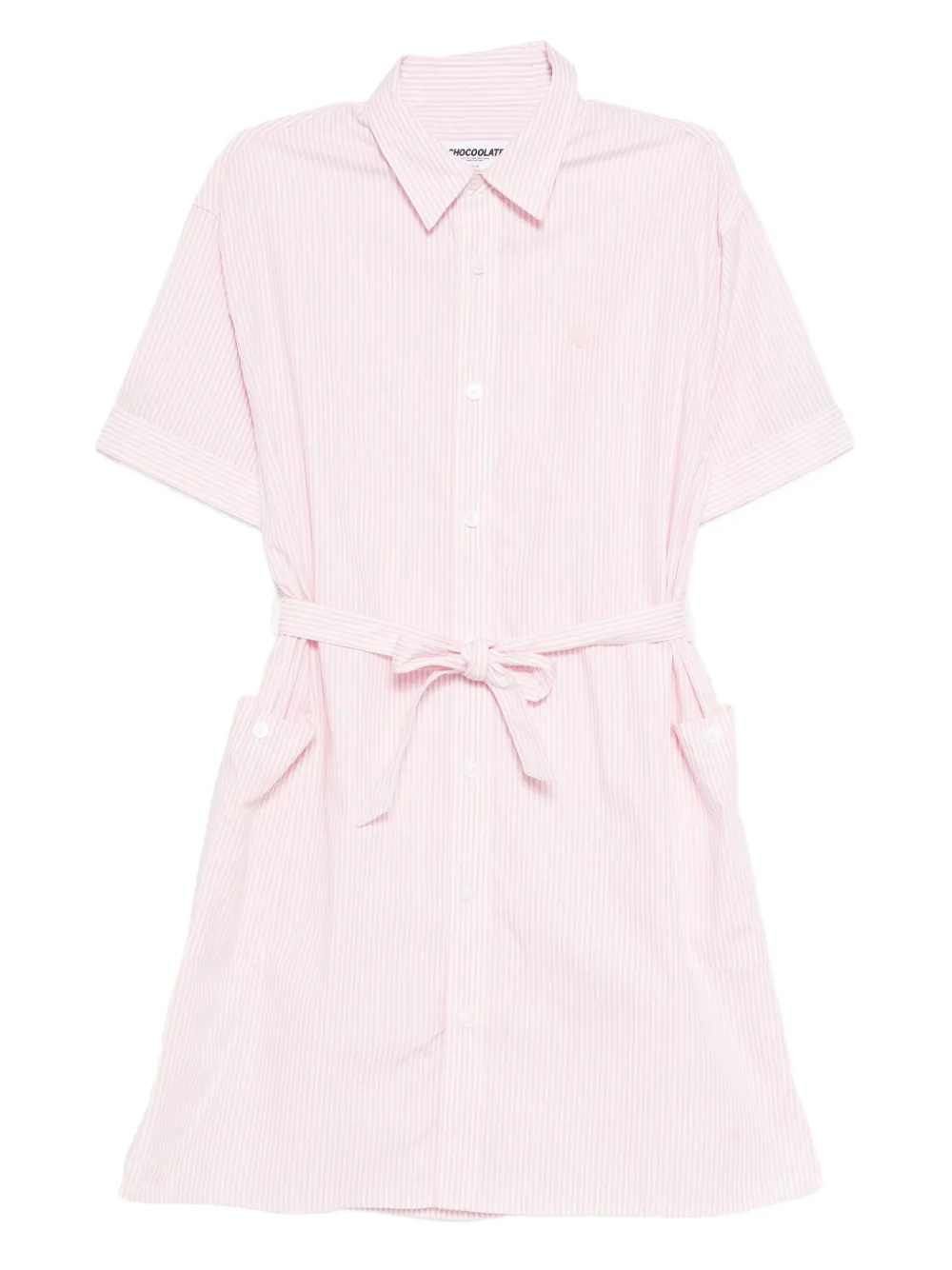 CHOCOOLATE Gestreepte blousejurk Roze