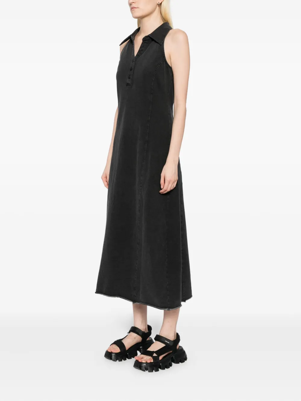 b+ab Mouwloze midi-jurk Grijs