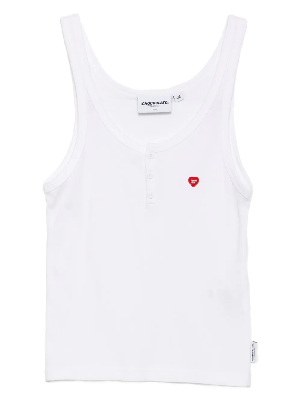 CHOCOOLATE cotton tank top Wit