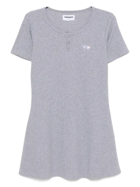 CHOCOOLATE logo-patch dress
