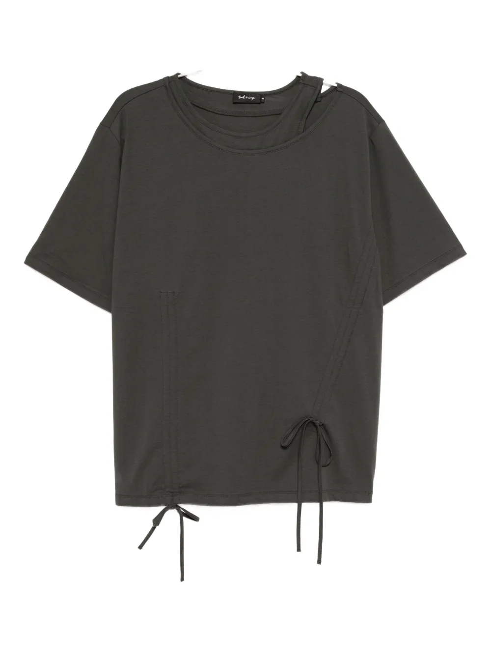 Tout a coup T-shirt met ruches Grijs