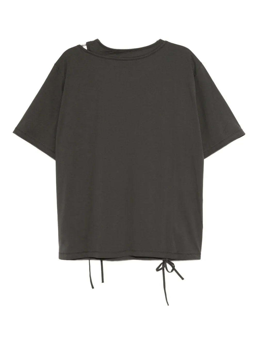 tout a coup T-shirt met ruches Grijs