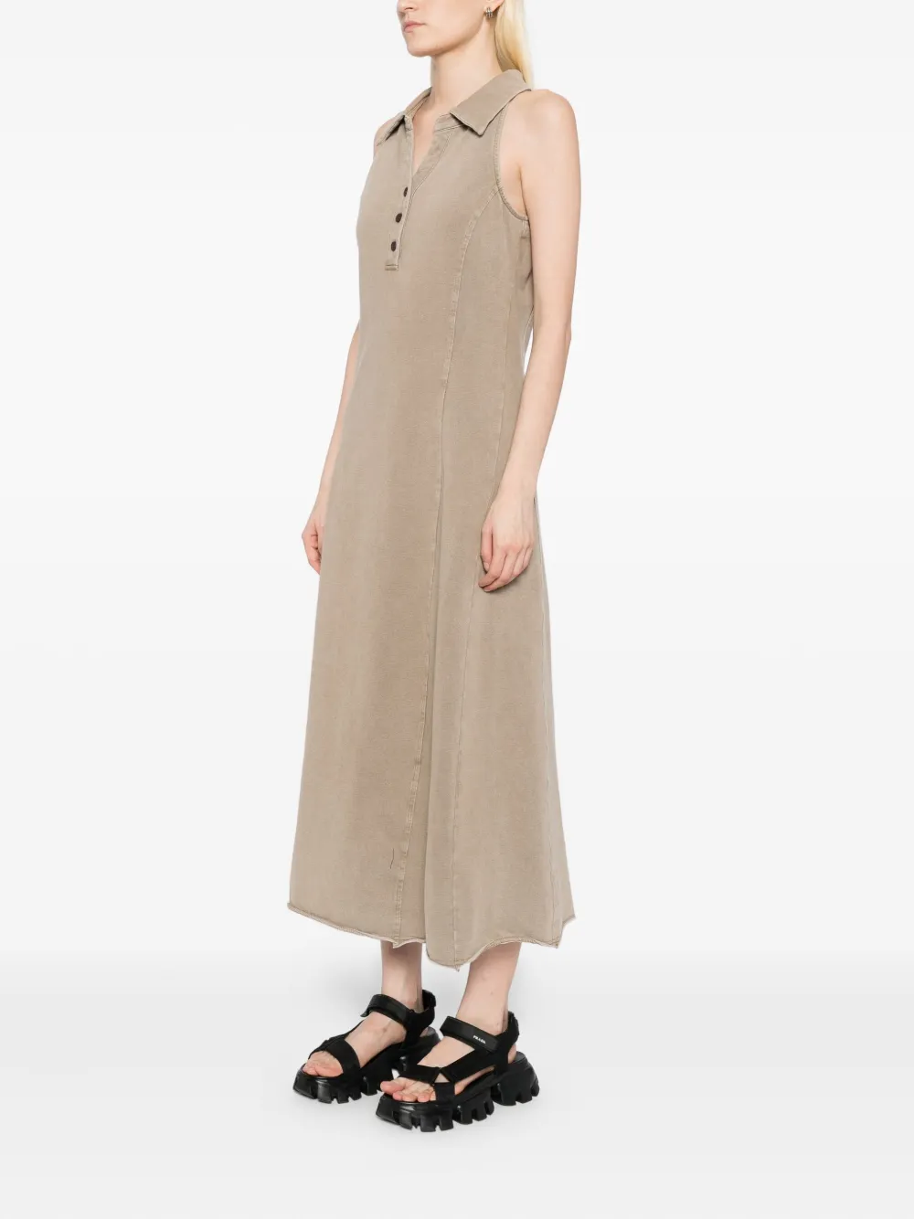 b+ab Mouwloze midi-jurk Beige