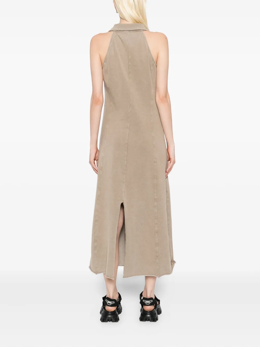 b+ab Mouwloze midi-jurk Beige
