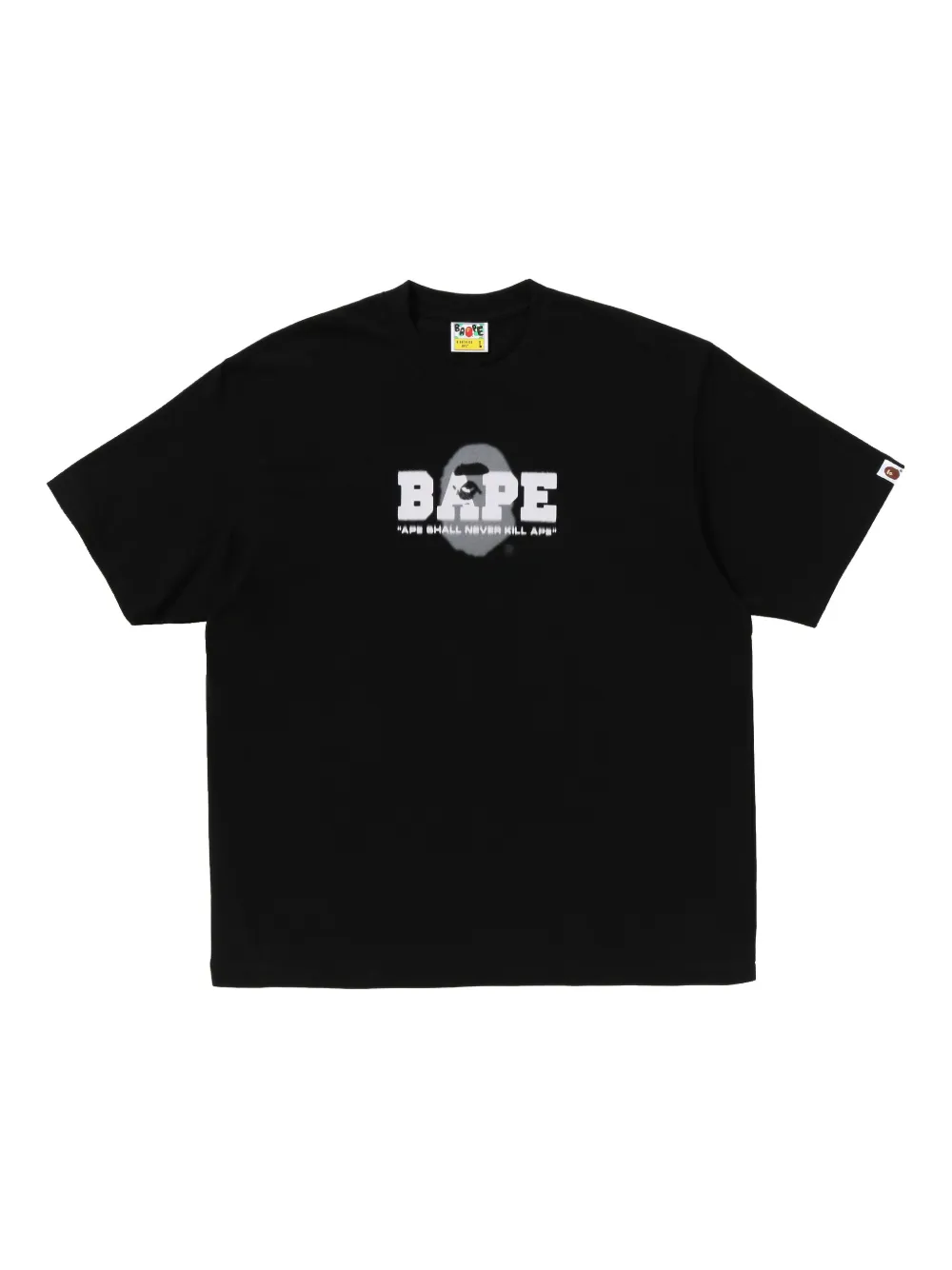 A BATHING APE® 그래픽 프린트 티셔츠 | 블랙 | Image 1