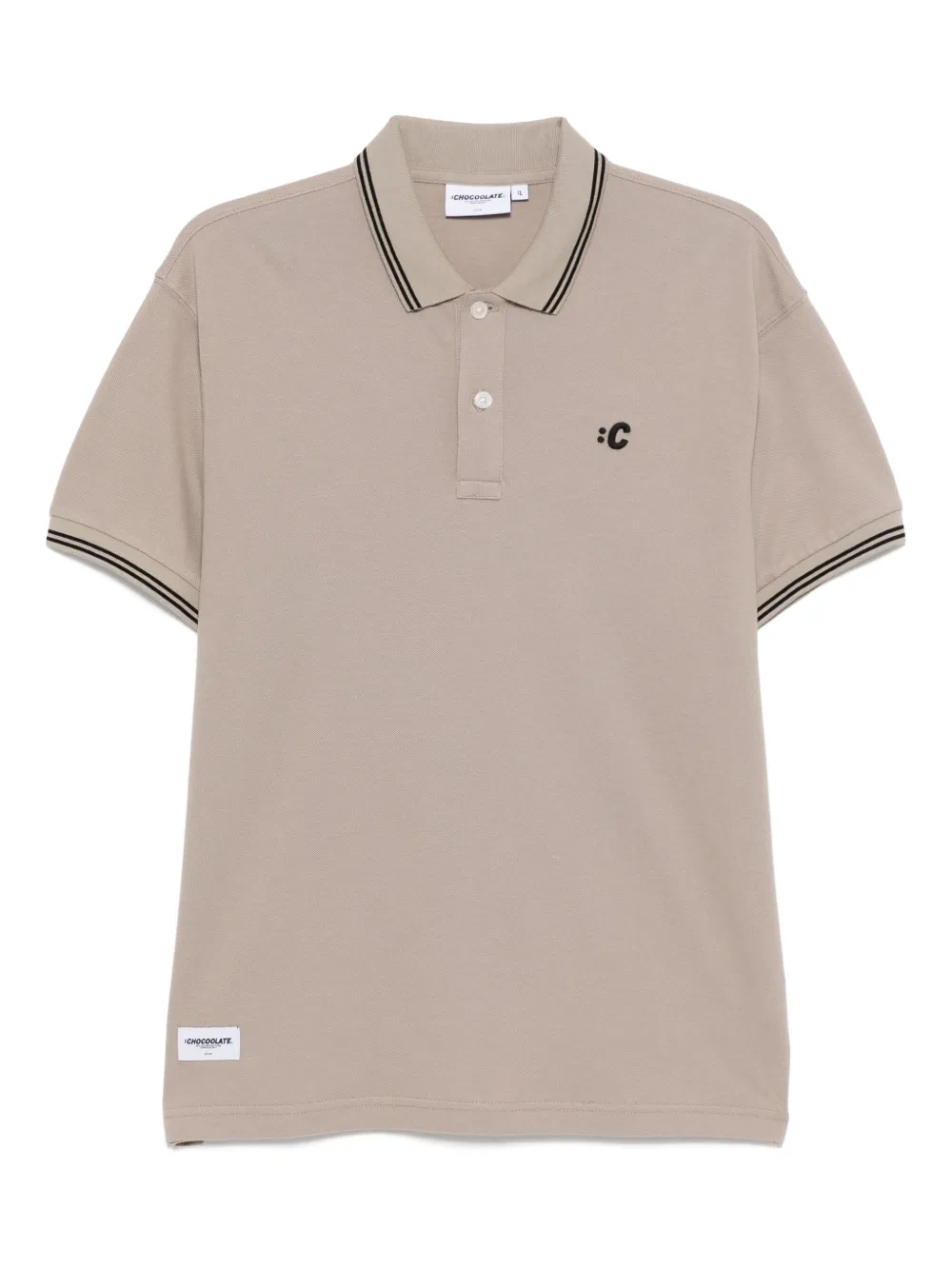 CHOCOOLATE Poloshirt met geborduurd logo Bruin