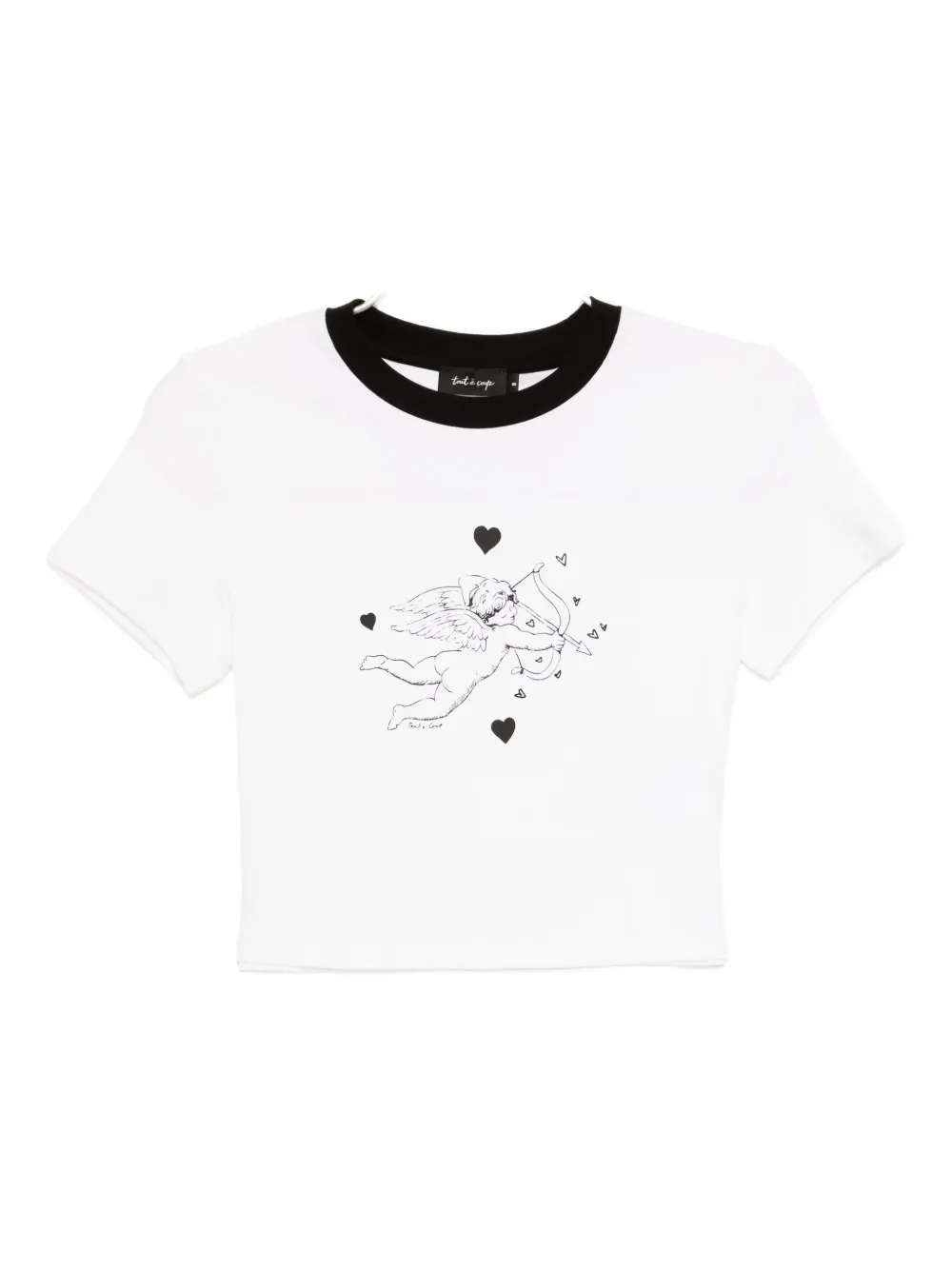 Tout a coup T-shirt met grafische print Wit