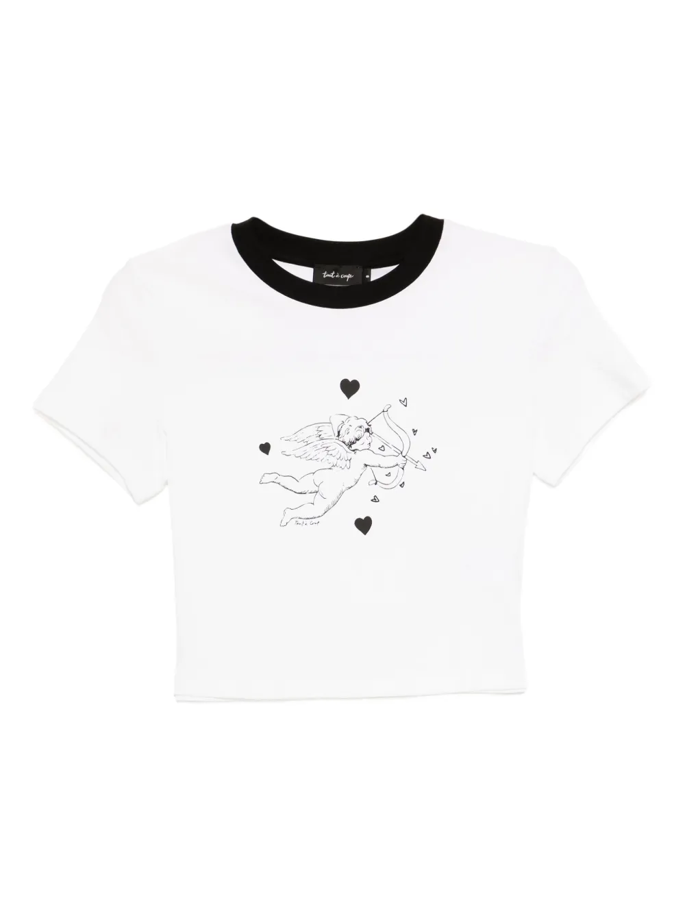 tout a coup T-shirt met grafische print Wit