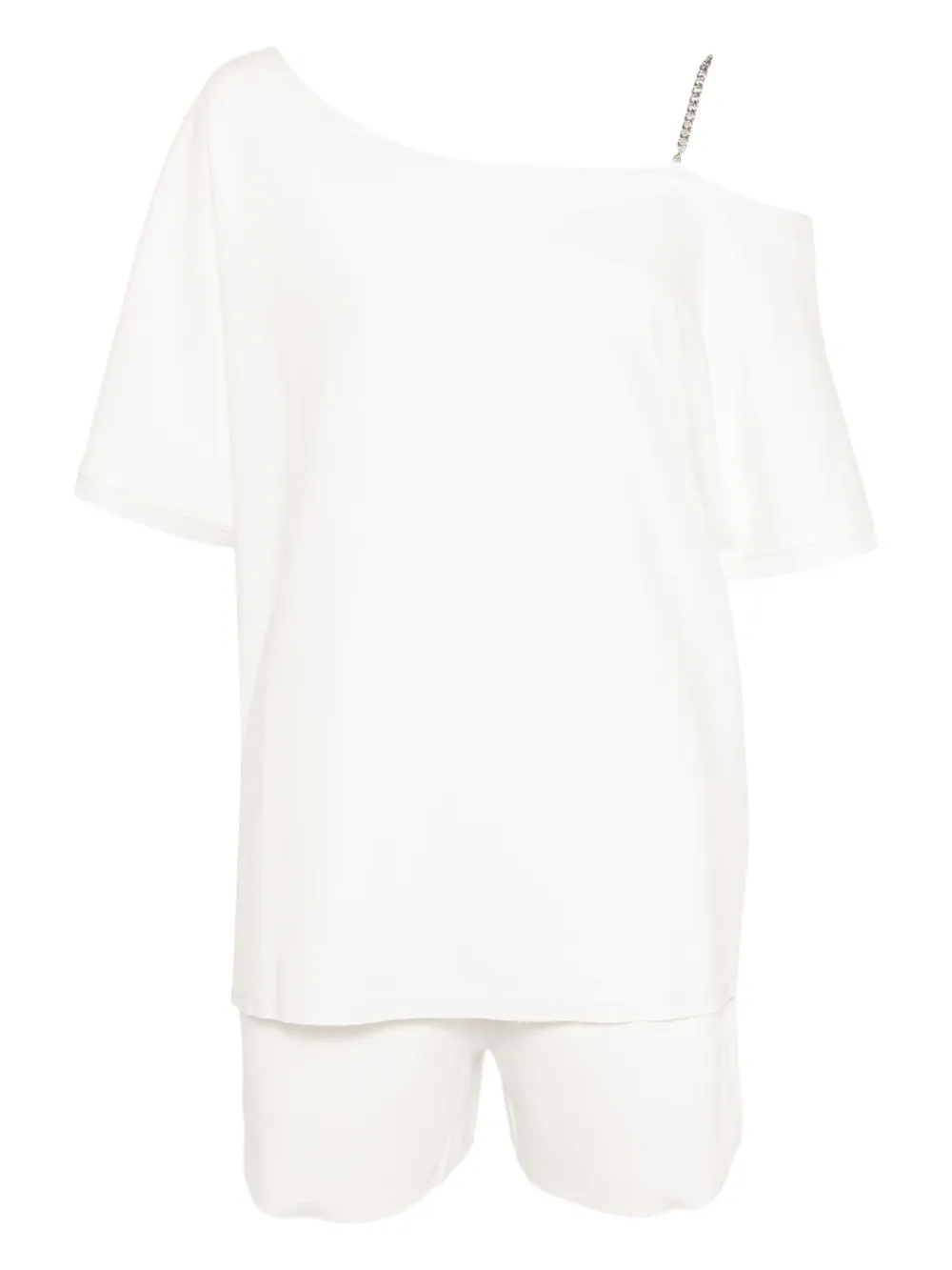 Tout a coup T-shirt en shorts set Wit