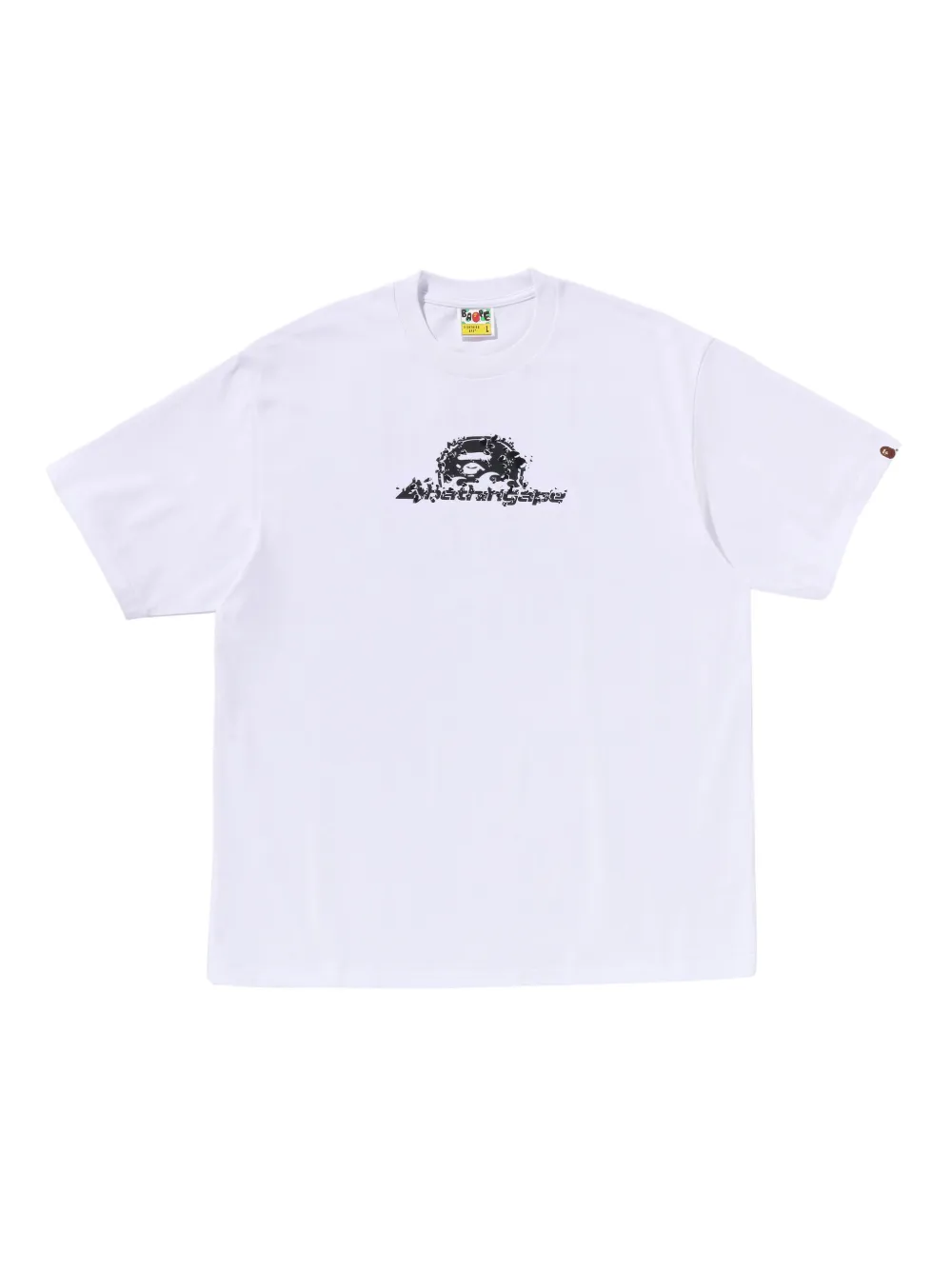 A BATHING APE® 로고 그래픽 프린트 티셔츠 | 화이트 | Image 1