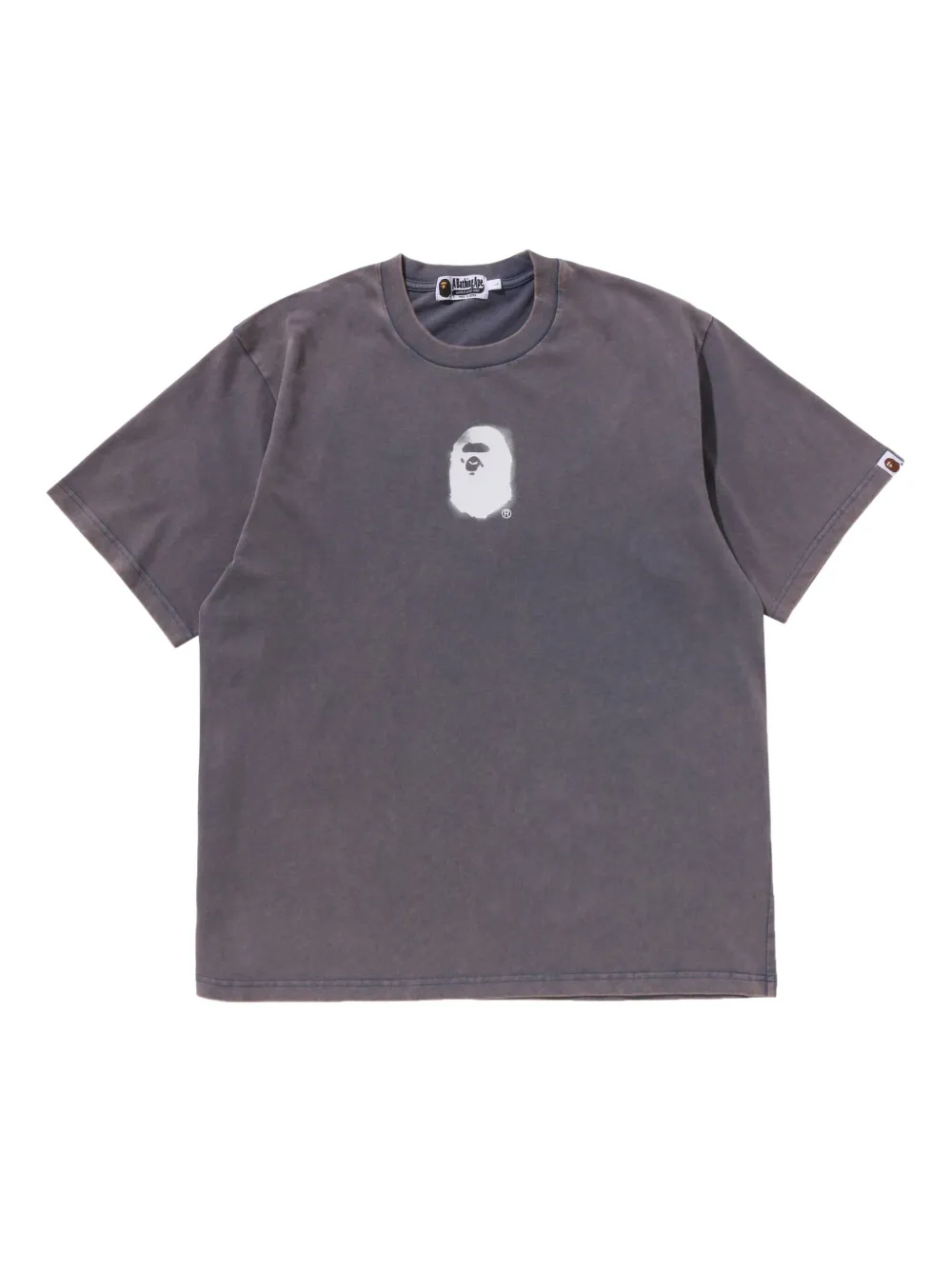 A BATHING APE® 페이스 로고 그래픽 티셔츠 | 그레이 | Image 1