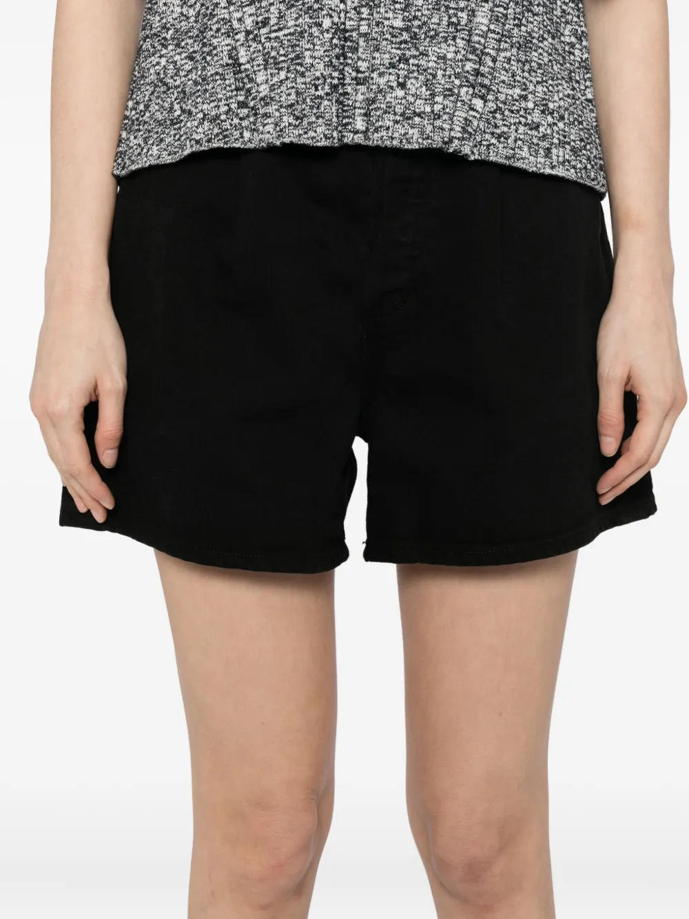 AGOLDE Rhoda katoenen shorts Holt (flat marbled blk)