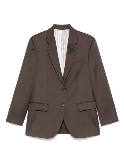Blazer à simple boutonnage - Brunello Cucinelli - Modalova
