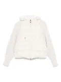 Brunello Cucinelli zip-up down jacket - White