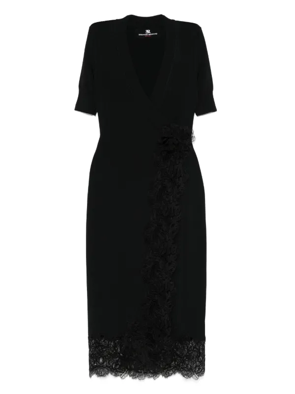 パーティードレス ERMANNO SCERVINO D46EQ046EN4_MF301 Dresses Lace dress Ermanno Scervino - Lace dress with deep split and strass